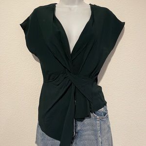 ZARA Women dark green pormal attire blouse
